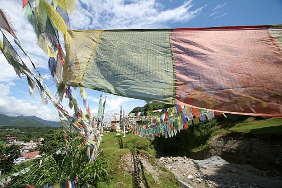 Pokhara - Dua bayrakları.