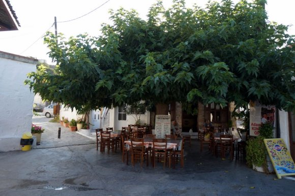 Kasabadaki bir taverna.