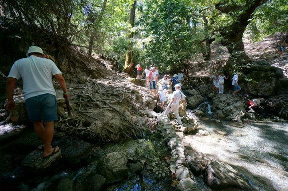 Rodos'ta Yedi Kaynak (Seven Spring) denilen yer. Yedi farklı yerden kaynak suyu çıkıyormuş Bize pek ilginç gelmediğini söylemeliyim...