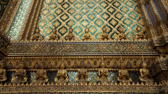 Wat Phra Kaew, Büyük Saray (Grand Palace), Bangkok.