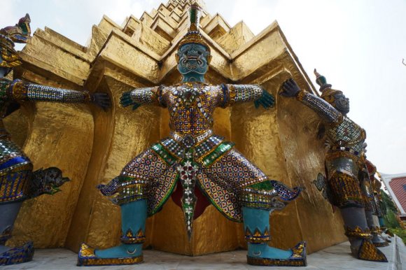Wat Phra Kaew, Büyük Saray (Grand Palace), Bangkok.