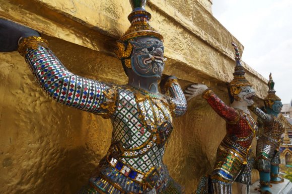 Wat Phra Kaew, Büyük Saray (Grand Palace), Bangkok.