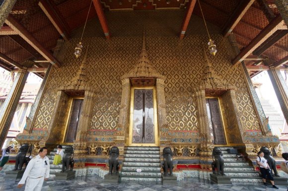 Ubosot, Wat Phra Kaew, Büyük Saray (Grand Palace), Bangkok.