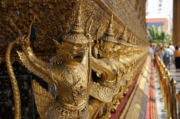 Ubosot, Wat Phra Kaew, Büyük Saray (Grand Palace), Bangkok.