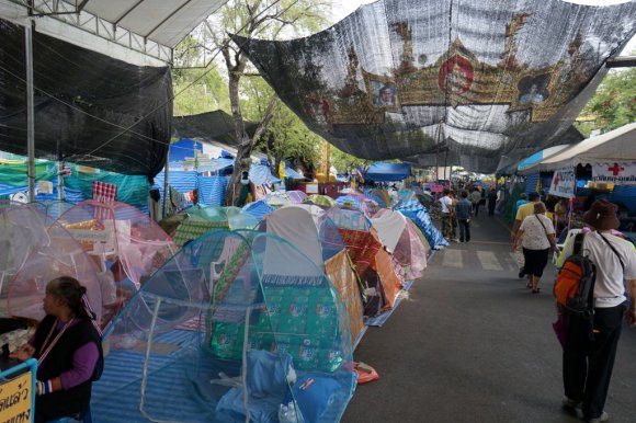 Demokrasi Meydanı etrafında ki Bangkok'u kapa, Tayland'ı yeniden başlat gösteri alanı.