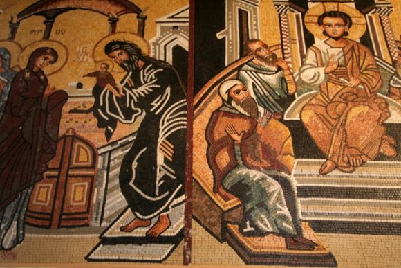 Madaba - St George Kilisesi içinde bir mozaik.