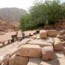 Petra - Nymphaeum. Yarım daire halk çeşmesi.