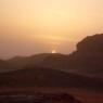 Wadi Rum - Çölde gün batımı.