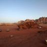 Wadi Rum - Çöldeki kampımızdan sabah görüntüsü.